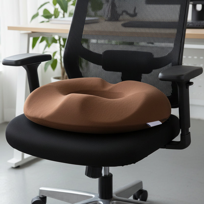 Kontorpute med minneskum: Ergonomisk setepute for optimal sittestøtte og ryggavlastning under lange arbeidsdager.