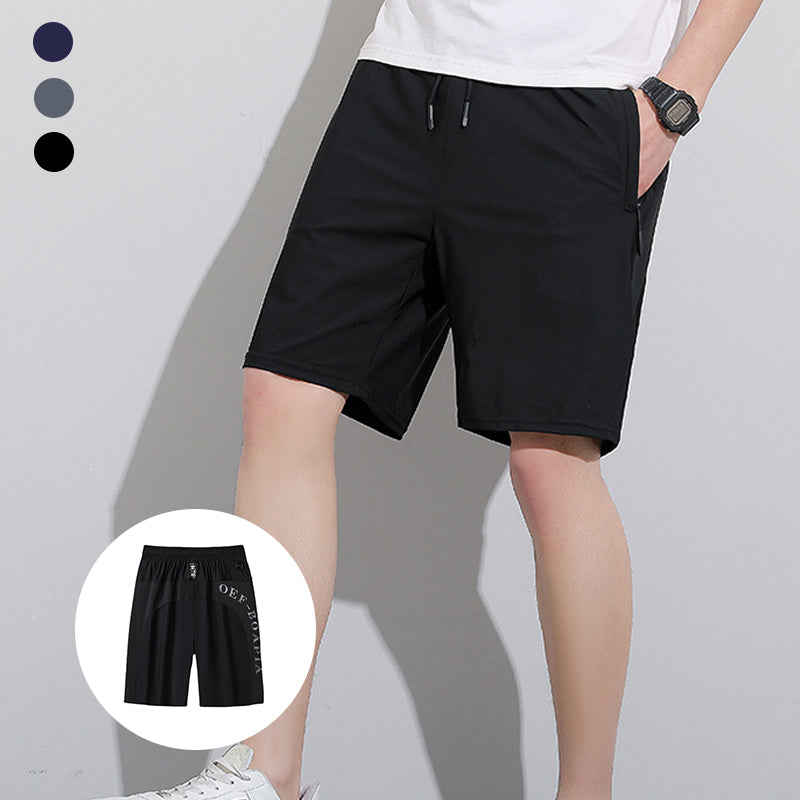 "Ergonomiske sportsshorts, elastisk snørebelte, sommerlig design, lett stoff, ideell for utendørs aktiviteter."