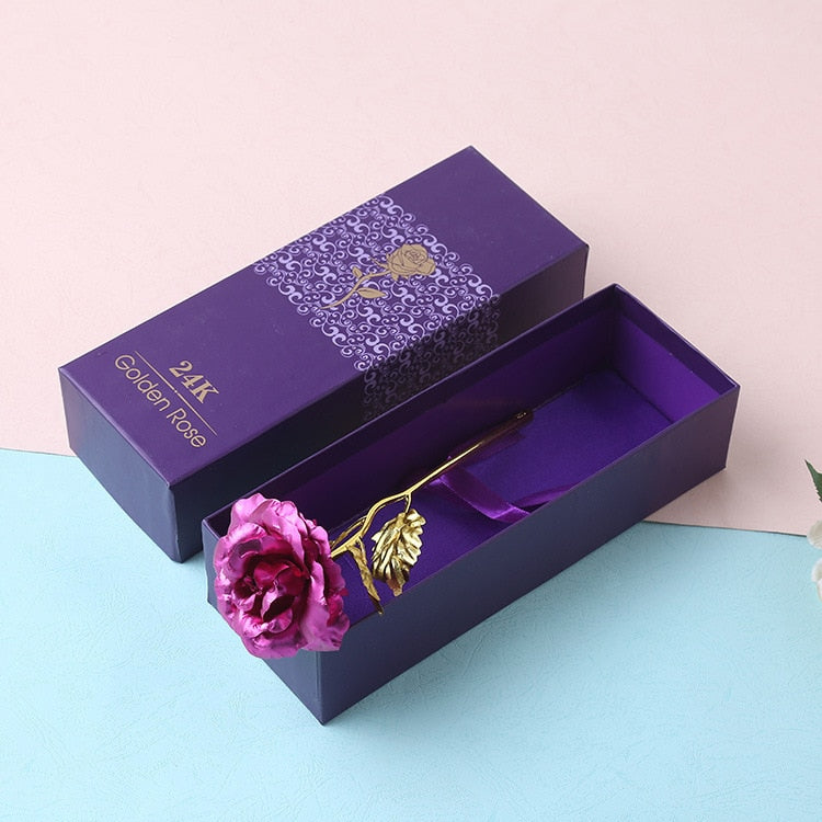 24K gullbelagt evighetsrose for morsdagsgave, tidløs og spesiell