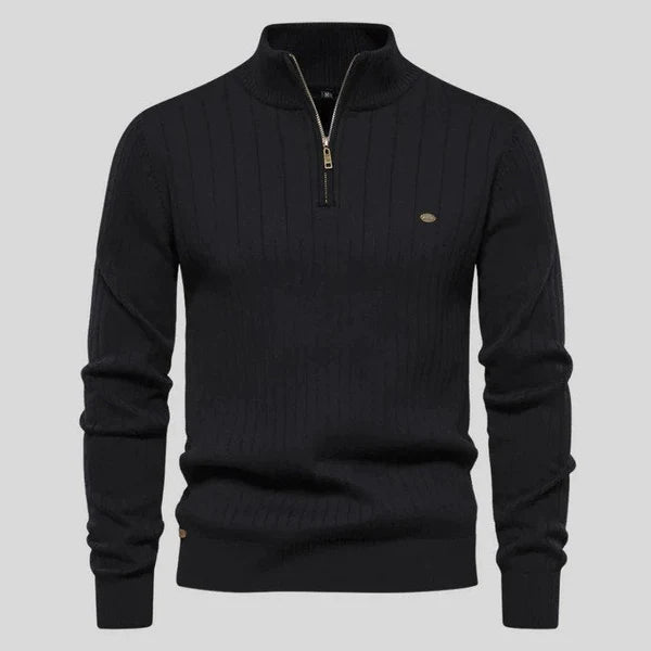MASON - Sweater with half zipper
