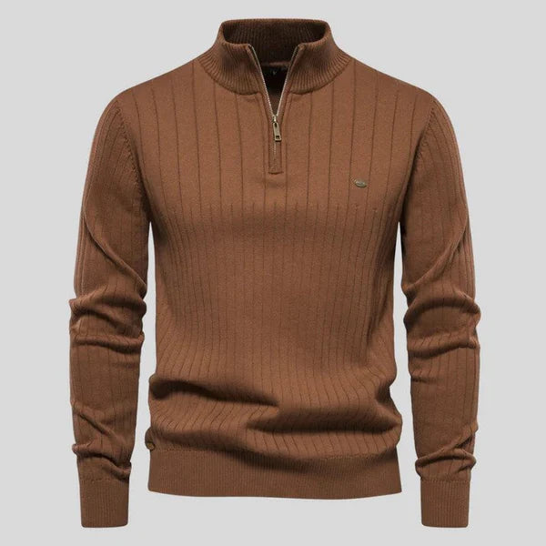 MASON - Sweater with half zipper