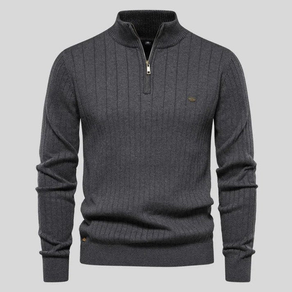 MASON - Sweater with half zipper