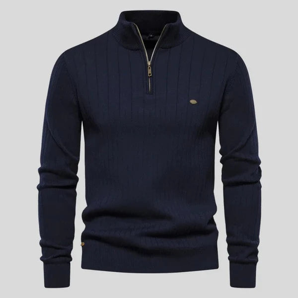 MASON - Sweater with half zipper