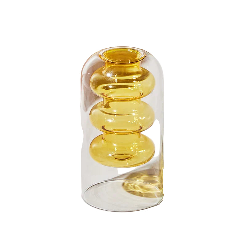 Fargerik glassvase i skandinavisk design, moderne interiørdekorasjon for hjemmet