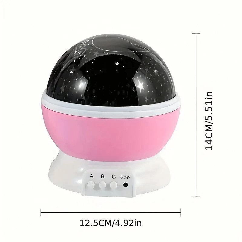 Nattlampe for barn med flere fargemoduser, stjerneprojeksjon, ideell for avslapning og søvn, USB