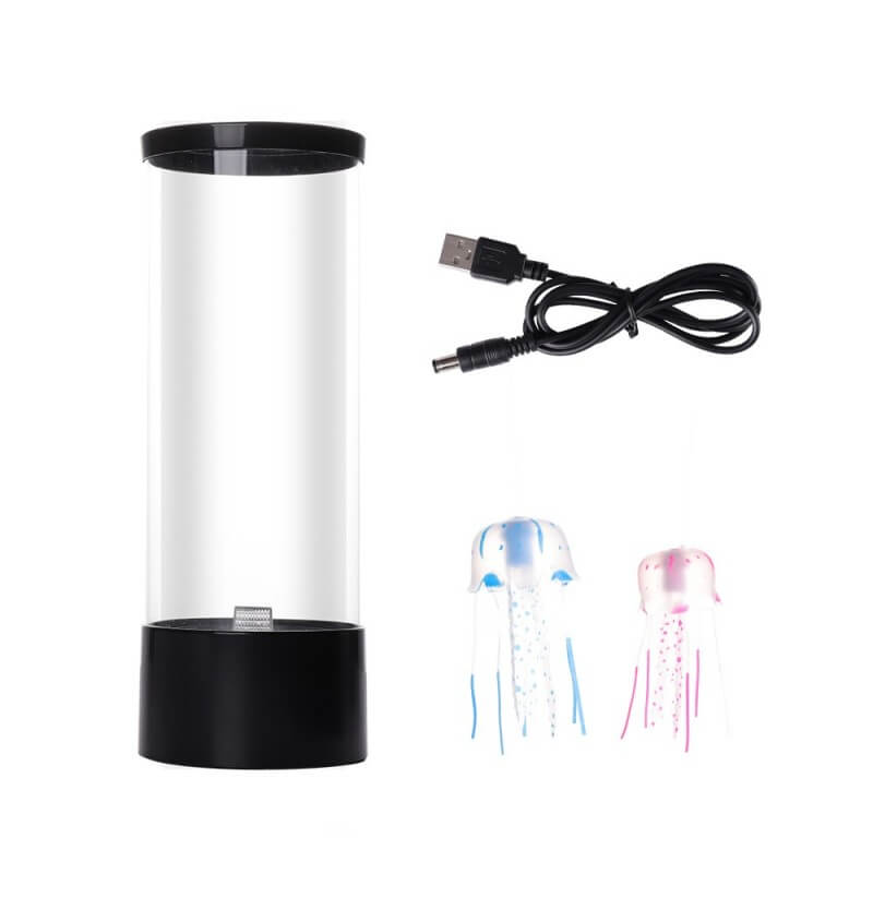 Sensorisk nattlys for barn eller voksne: manetlampe som beroliger med rolig lysbevegelse