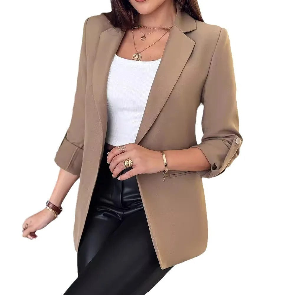 Figurnær cardiganblazer for kvinner. Elegant, allsidig dameblazer, perfekt for jobbantrekk eller fritidsstil.