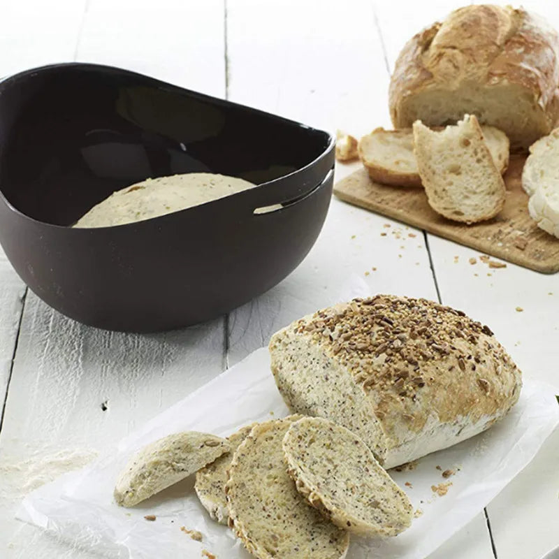 Fleksibel silikon toastbrødform for hjemmebaking. Gir gyllen, sprø skorpe og holder brødet fuktig. Enkel rengjøring.