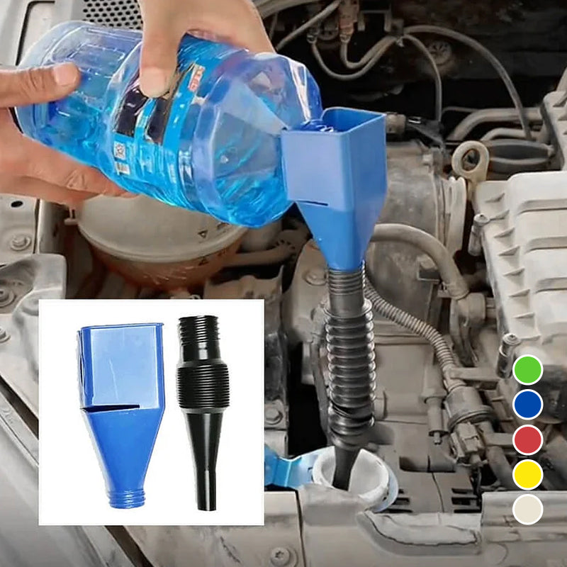 "Fleksibelt dreneringsverktøy for biler, plastmateriale, formbart design, ideelt for presis væskeoverføring uten søl."