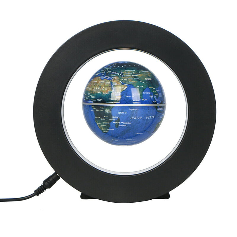 Unik flytende lampe med globusdesign og magnetisk levitasjon. Flott gaveide og blikkfang.