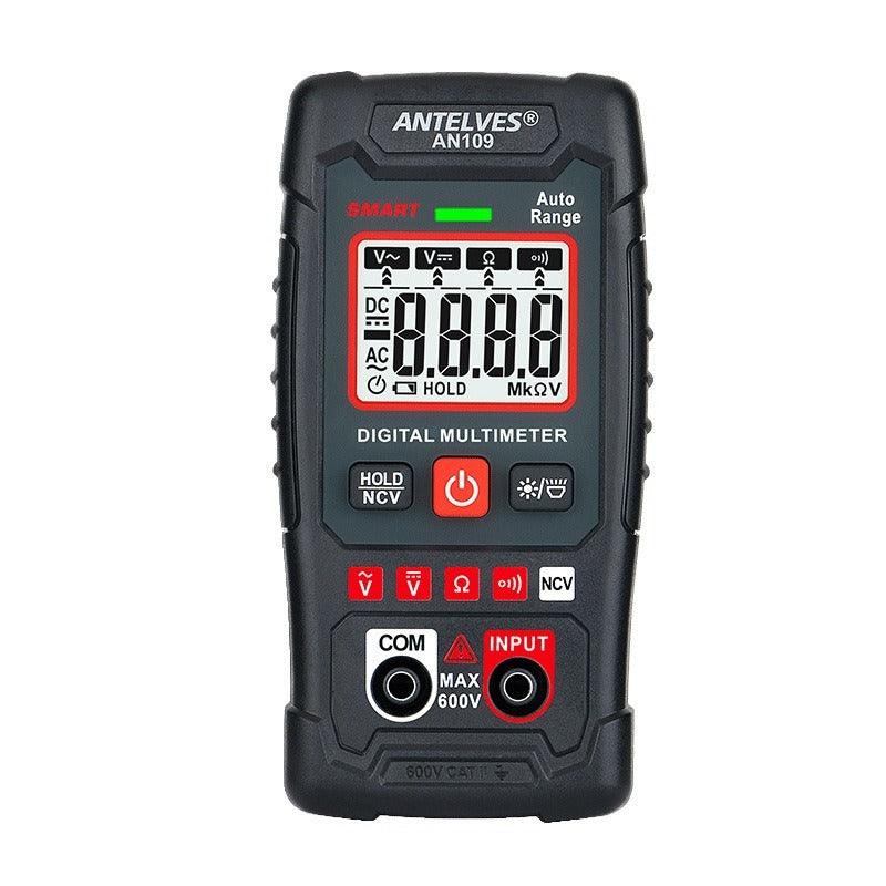 "Forbedret multimeter med EBTN LCD, mørk med klar skjerm, presise målinger, ergonomisk design for enkel bruk."