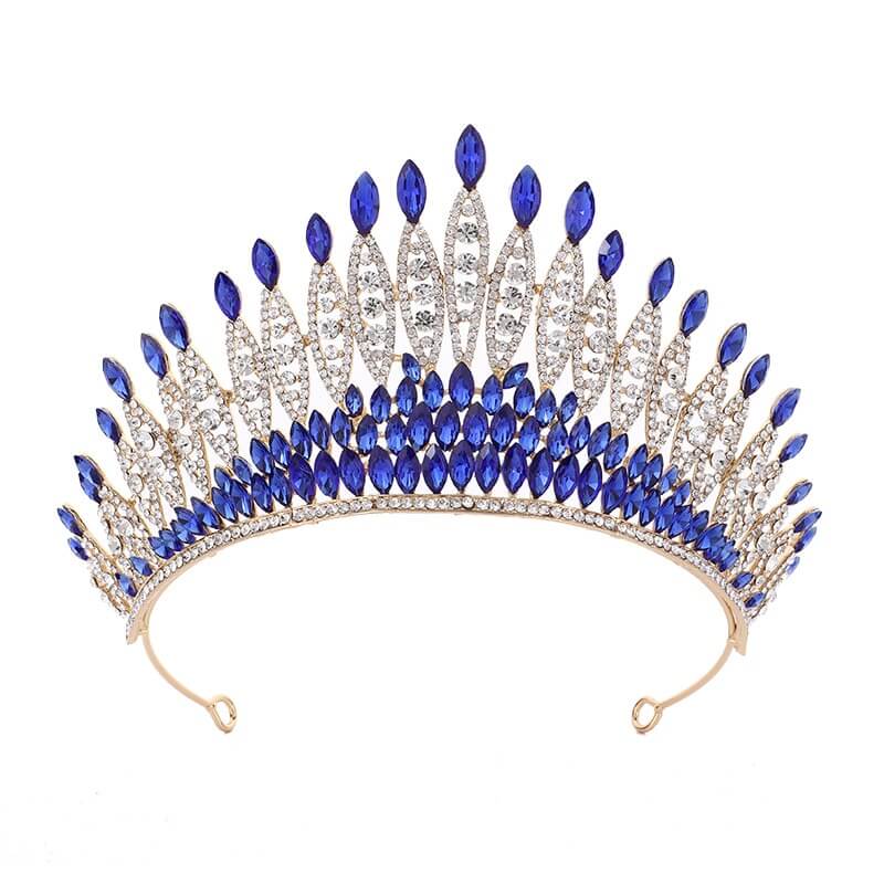 Glittrende krystallkongekrone-tiara for kvinner, perfekt bryllupstilbehør