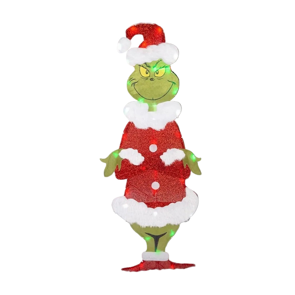 Grinch LED hagedekorasjon, værbestandig for utendørs julepynt