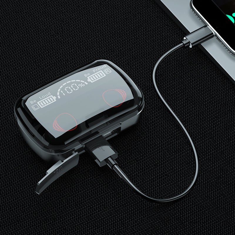 "Grønne Bluetooth trådløse øretelefoner med berøringskontroll og IPX4 vanntett design for trening og utendørs bruk."