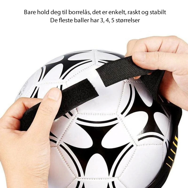 Gult fotballtreningsbelte for solo trening, justerbart med elastisk tau, passer alle ferdighetsnivåer. Perfekt til både ballk