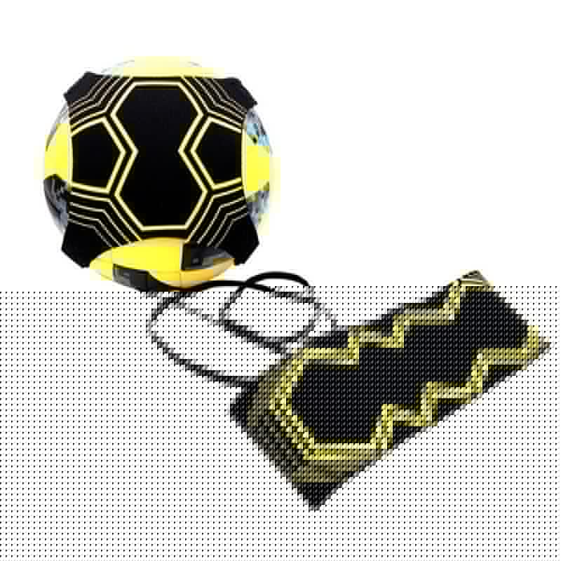 Gult fotballtreningsbelte for solo trening, justerbart med elastisk tau, passer alle ferdighetsnivåer. Perfekt til både ballk