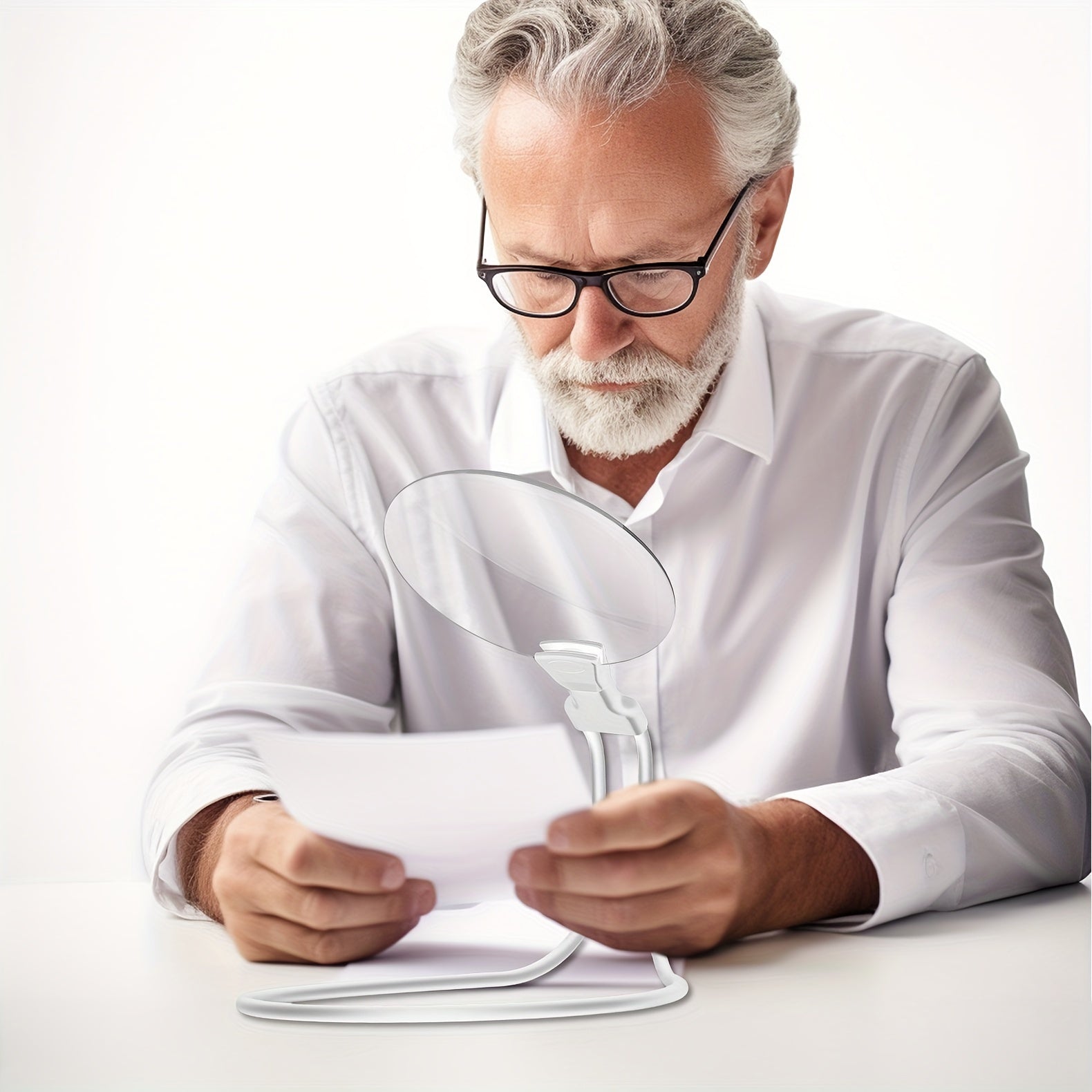 Robust halsforstørrelsesglass med justerbar snor, en handy portable loupe for lesing og hobbyer.