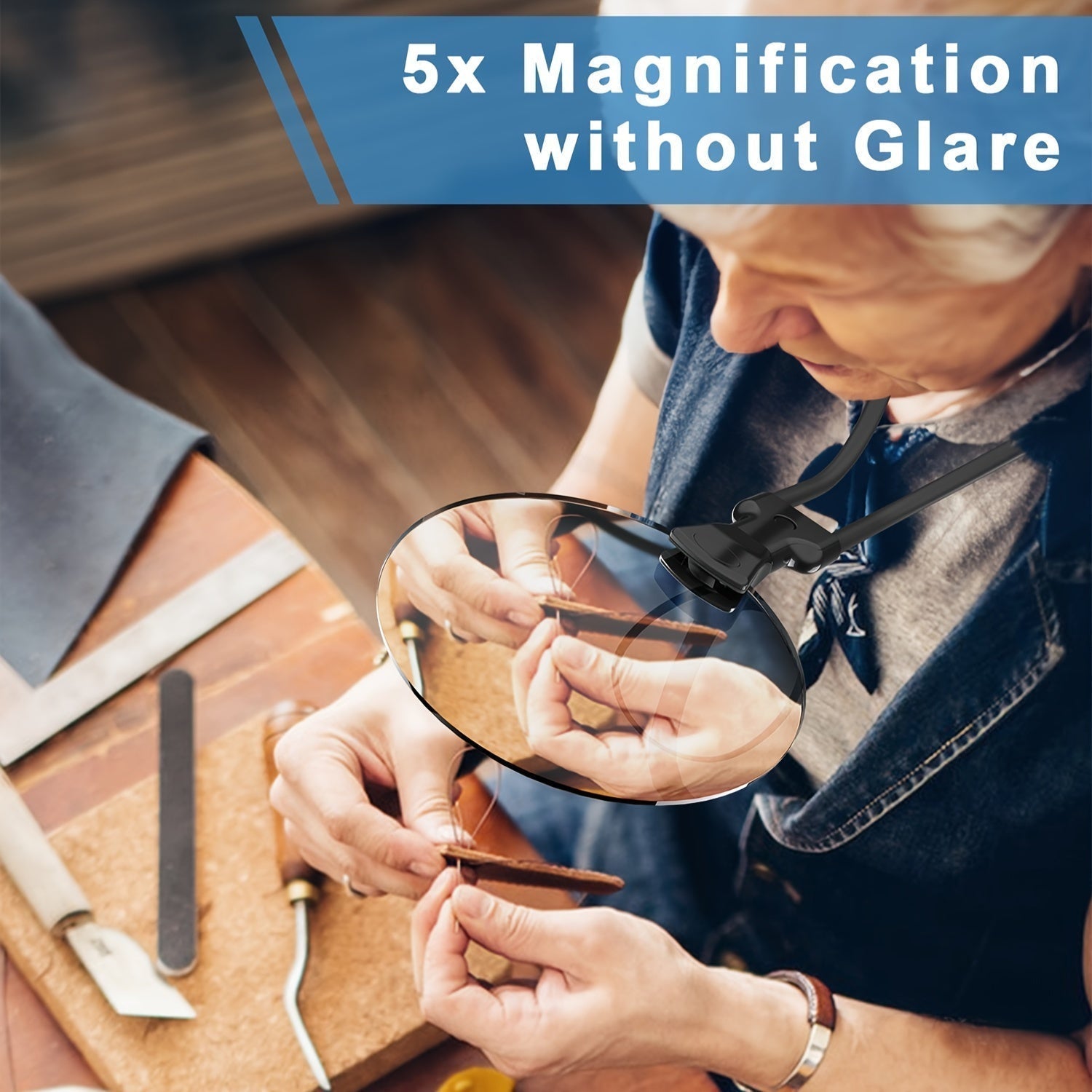 Halsforstørrelsesglass for maksimert forstørrelse og håndfri bruk, essensielt lesehjelpemiddel.