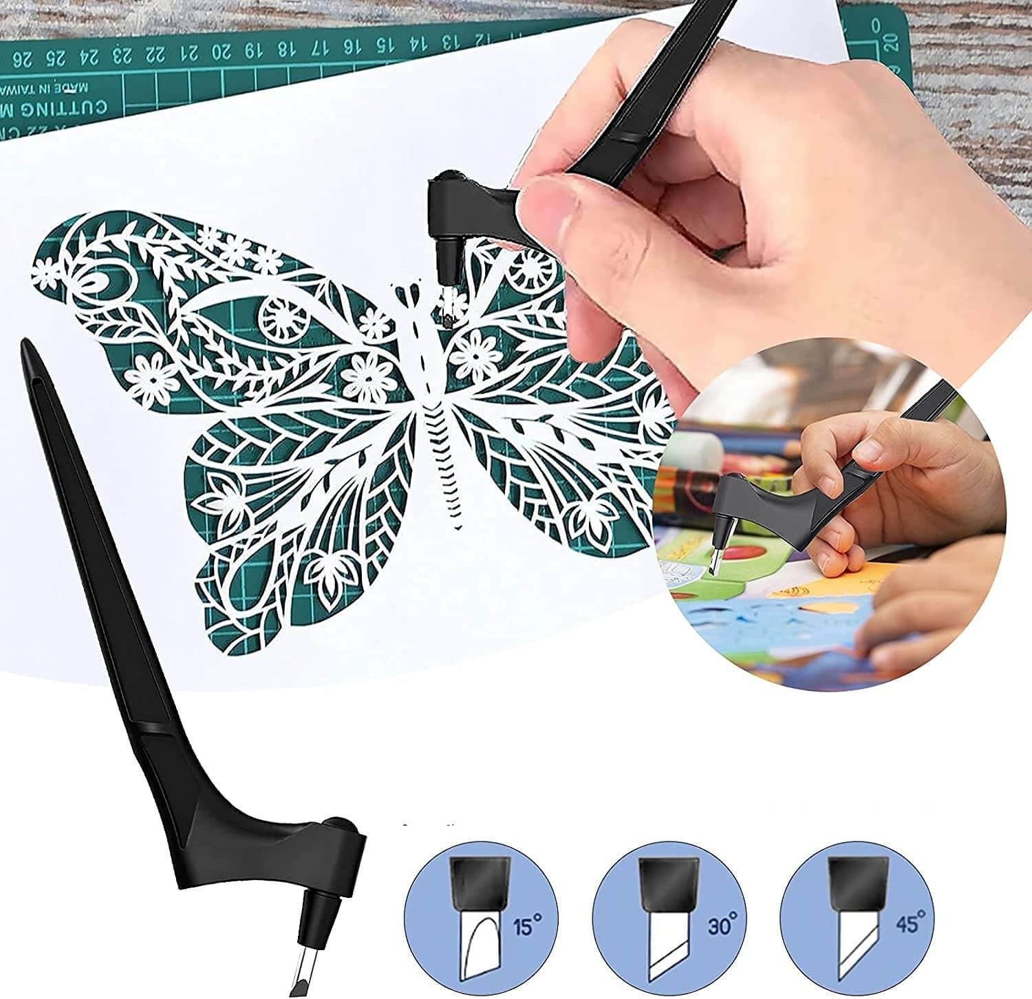 Innovativ presisjonskniv, roterende blad designet for enkle og nøyaktige kutt i DIY.