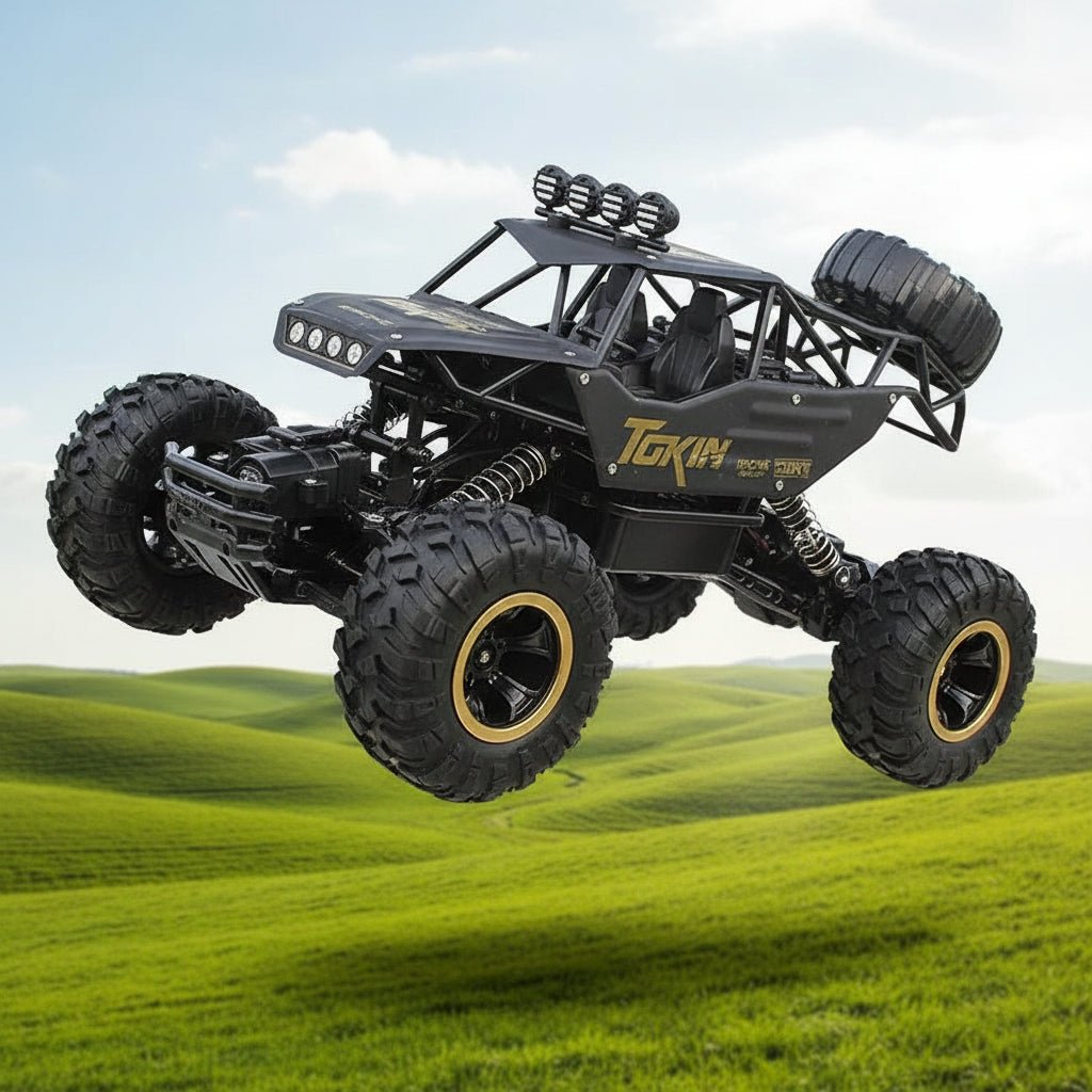 Gaveidé: Kraftig radiostyrt offroad monstertruck med metallhus, 4x4