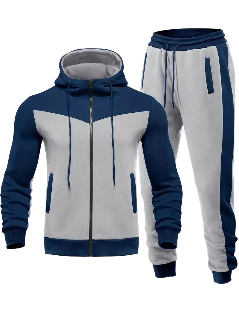 Herre 2-delt treningsdress for trening og fritid, med moderne snitt, pustende og slitesterk komfort.