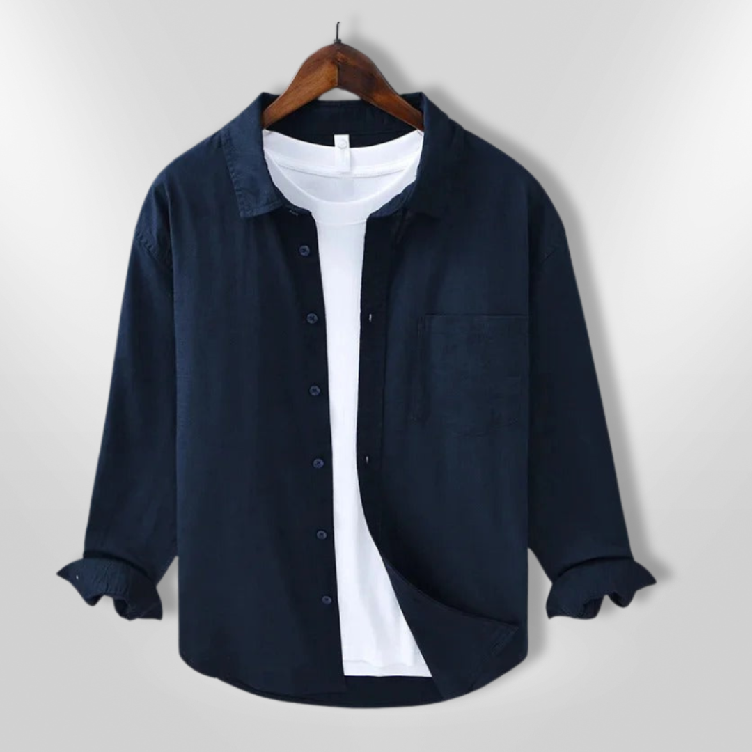 Hverdagsskjorte: Herre chemise med avslappet passform, tilbyr komfort og en allsidig, stilfull look.