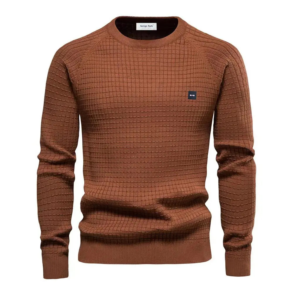 Avslappet herregenser i minimalistisk design, allround komfort.