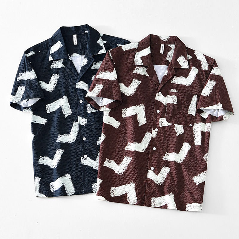 Herreskjorte i bomull og lin, lett og pustende. Optimal for varme sommerdager og elegant casual stil.