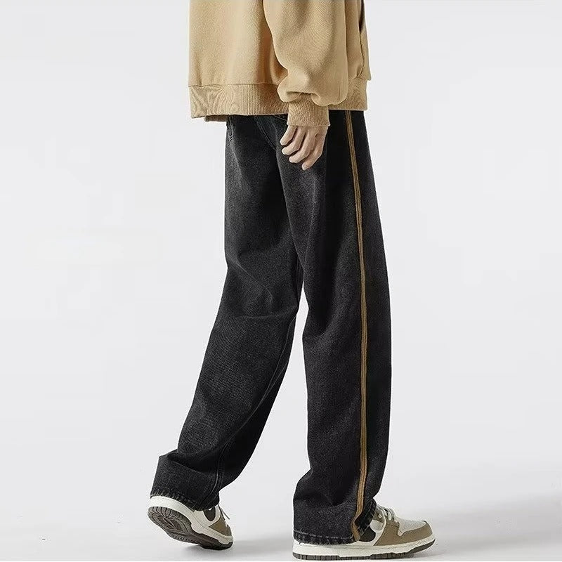 Oversized herre jeans med elastisk midje for maksimal komfort. En moderne og trendy casual bukse for menn.