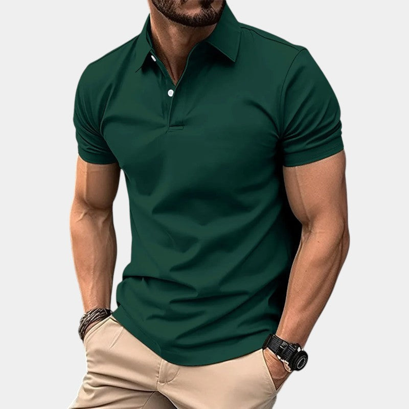 Trendy herre polo t-skjorte med fresh knutedetalj, kortermet og pustende for varme sommerdager.