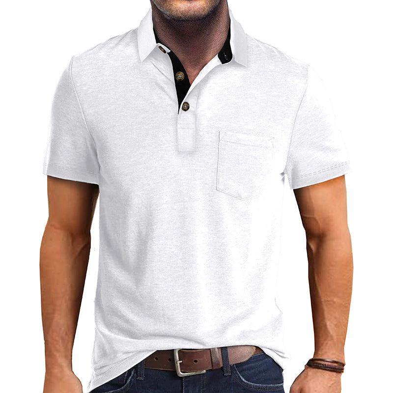 Komfortabel herre poloshirt for sommer og vår, ideell for avslappet stil.