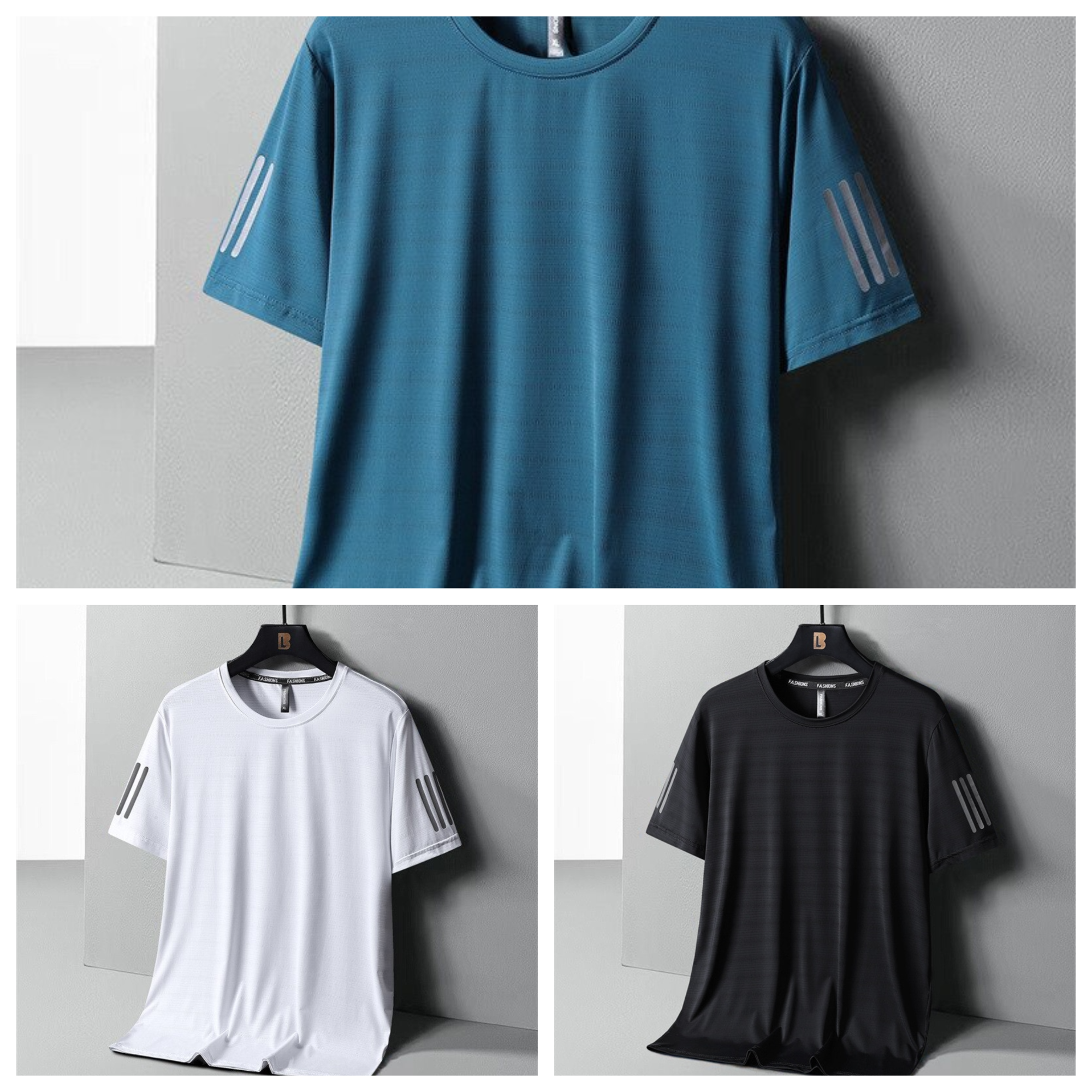 Mann med ensfarget, løs passform herre pullover. Komfortabel og hurtigtørkende genser for aktivtøy og hverdag.