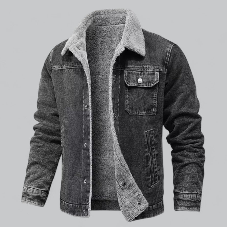 Stilfull herrejakke i moderne jeans-design med mykt og varmt fôr.