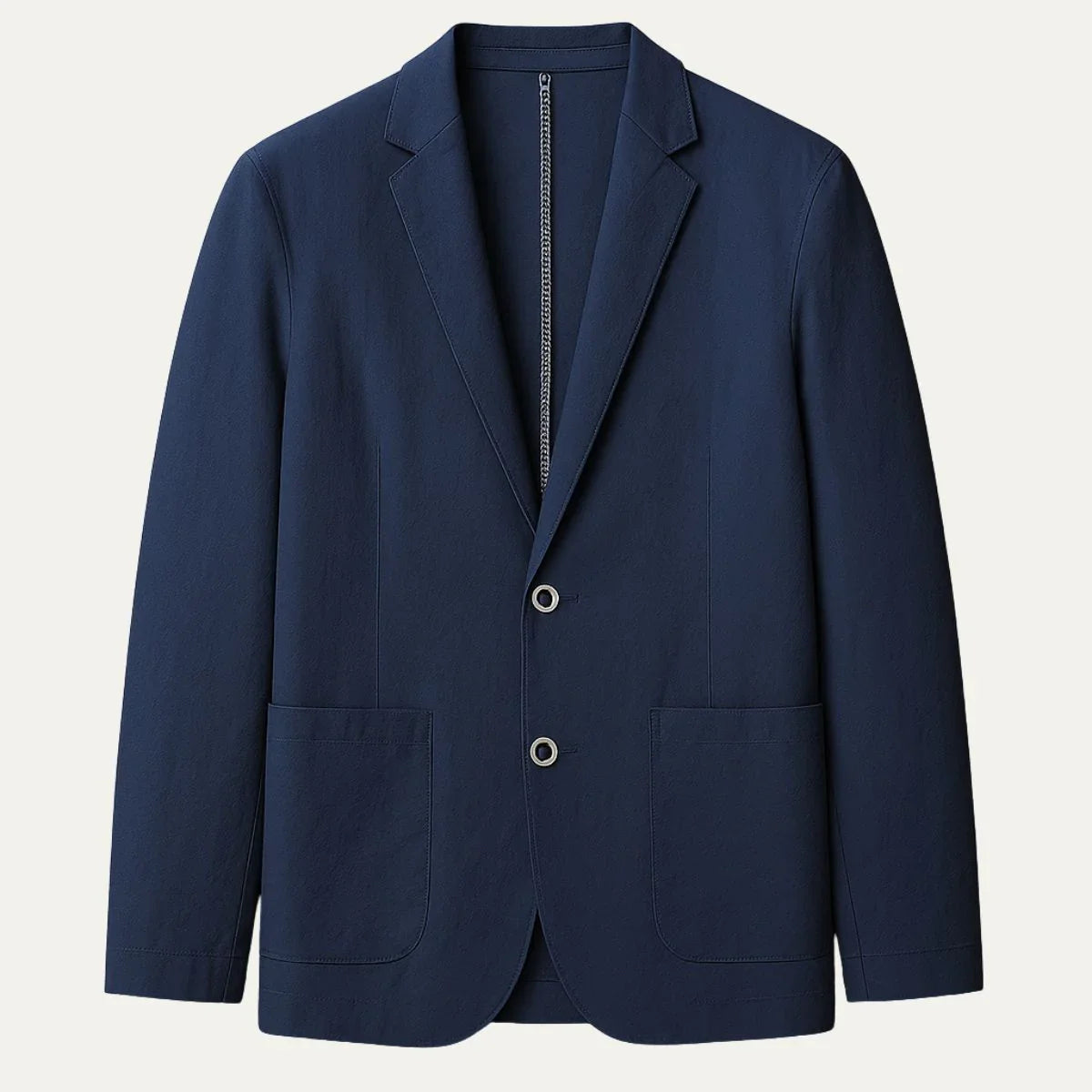Allsidig herreblazer, perfekt for formelle kontorantrekk eller uformelle arrangementer. Komfortabel stil.