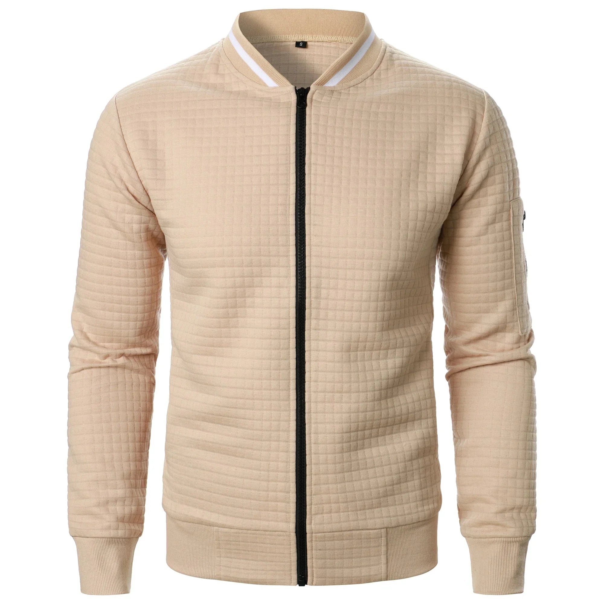 Herrecardigan med glidelås, stilren og komfortabel for hverdag og fritid.