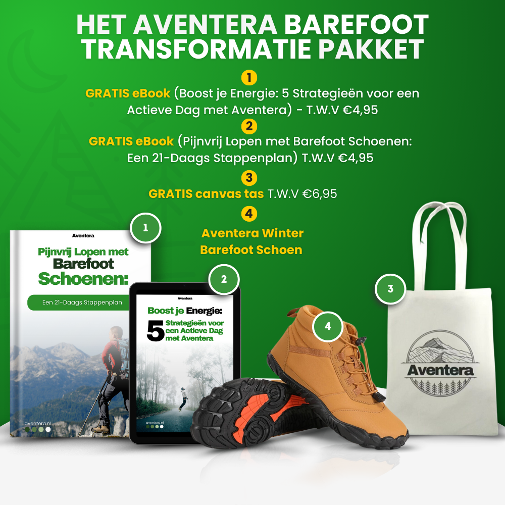 Barfot herresko med solid antiskli såle, vanntett og varm for vinterforhold. Godt grep og komfort.