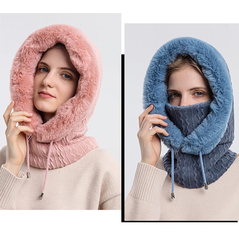 "Hette-skjerf for kvinner i flere farger, varm og stilig, ideell for vinter, laget av luksuriøs polyester."