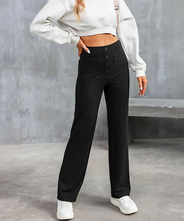Freya™ - Elastic everyday pants with high waist for women