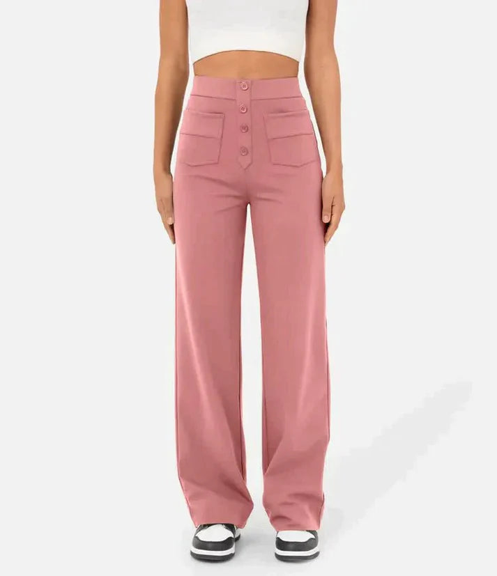 Freya™ - Elastic everyday pants with high waist for women