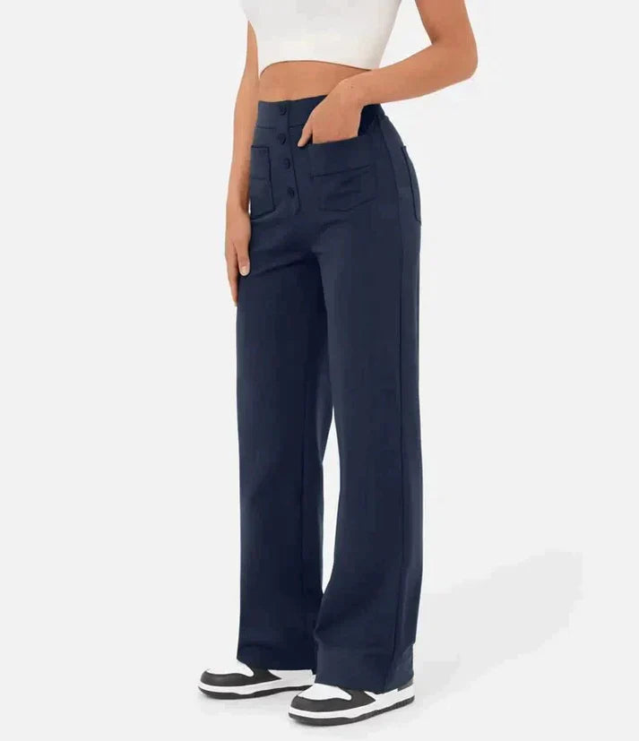 Freya™ - Elastic everyday pants with high waist for women