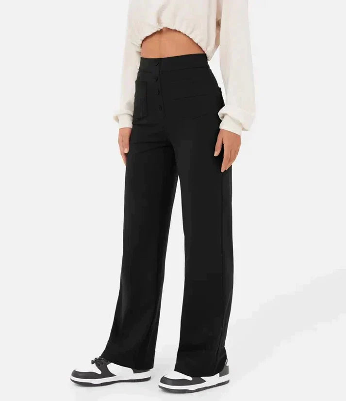 Freya™ - Elastic everyday pants with high waist for women