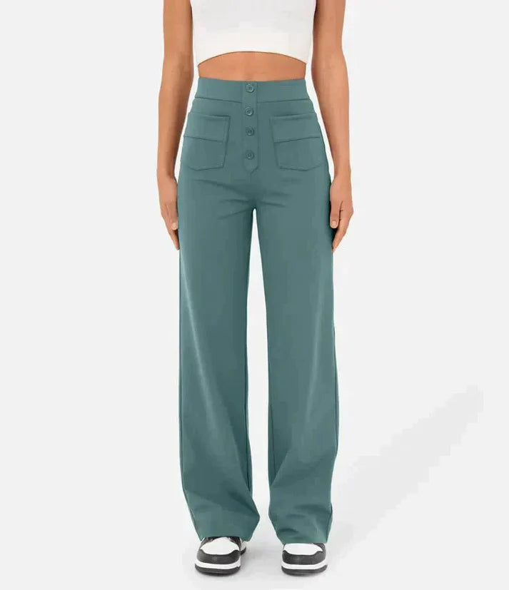 Freya™ - Elastic everyday pants with high waist for women