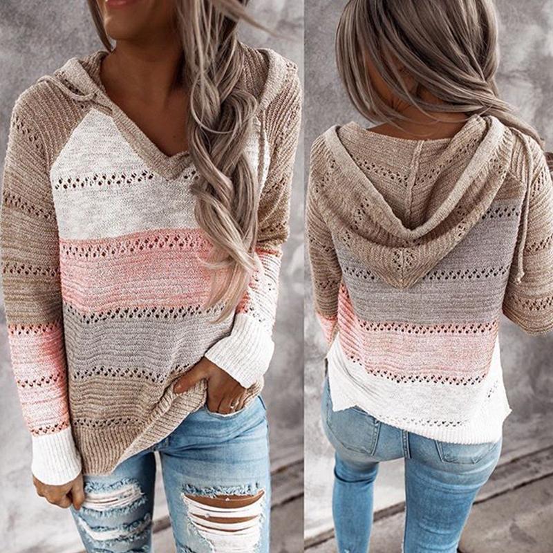 hood-out-strikket-hettegenser-street-stil-v-hals-fargeblokk