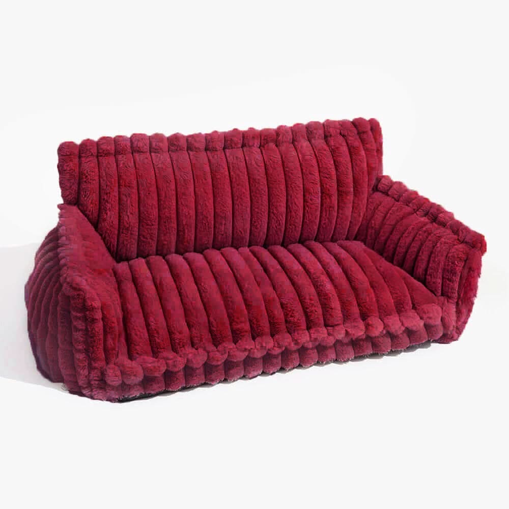 Funksjonell hundesofa med hevet kant, vaskbar og sklisikker bunn. Maksimal komfort for kjæledyret ditt.