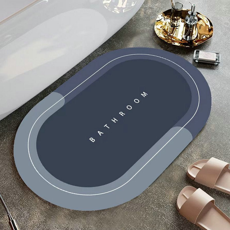 Elegant, hurtigtørkende gulvmatte i Nappa skinn. Absorberende og sklisikker badematte/kjøkkenmatte.