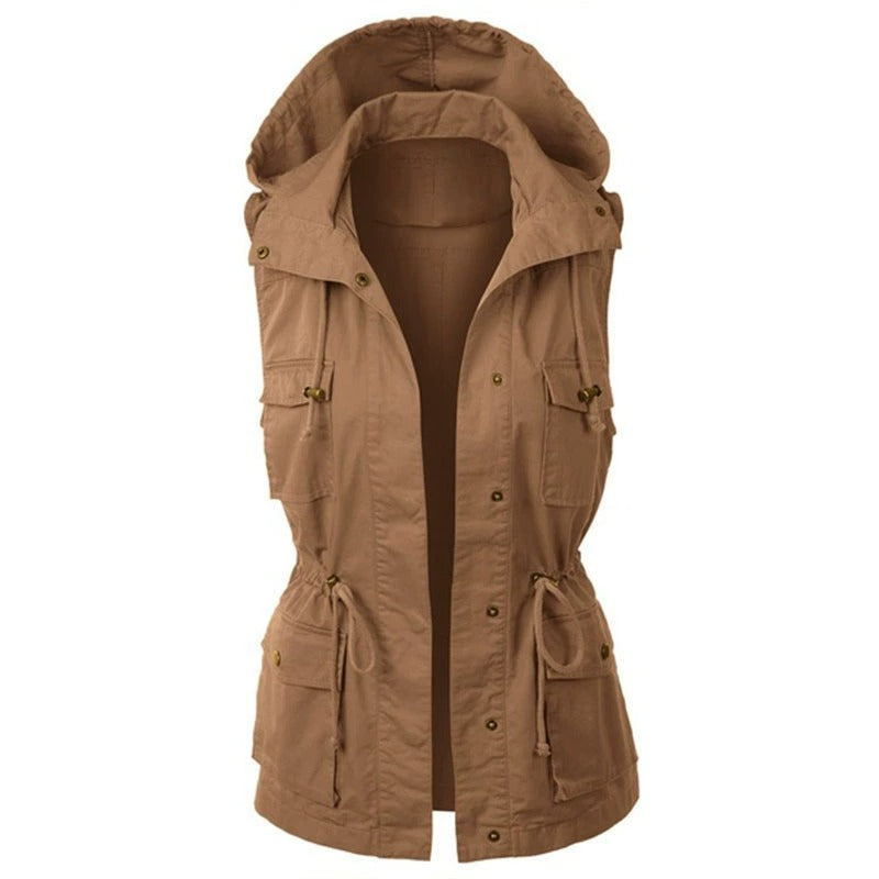 Mara - Stylish vest with drawstring at the waist for women