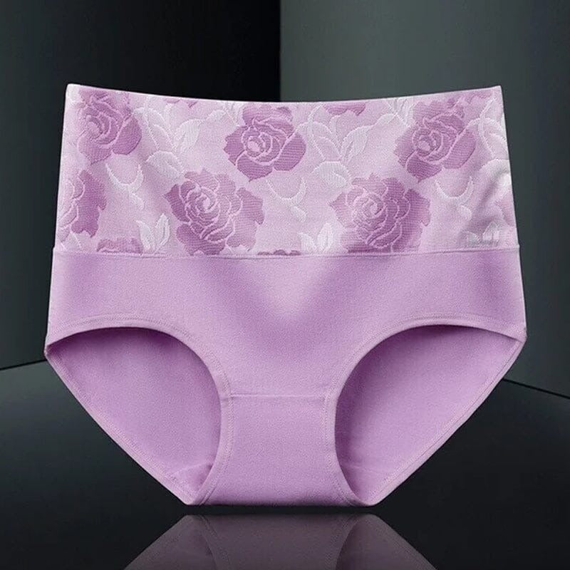 High waist panties - Floral pattern - Comfortable and elegant