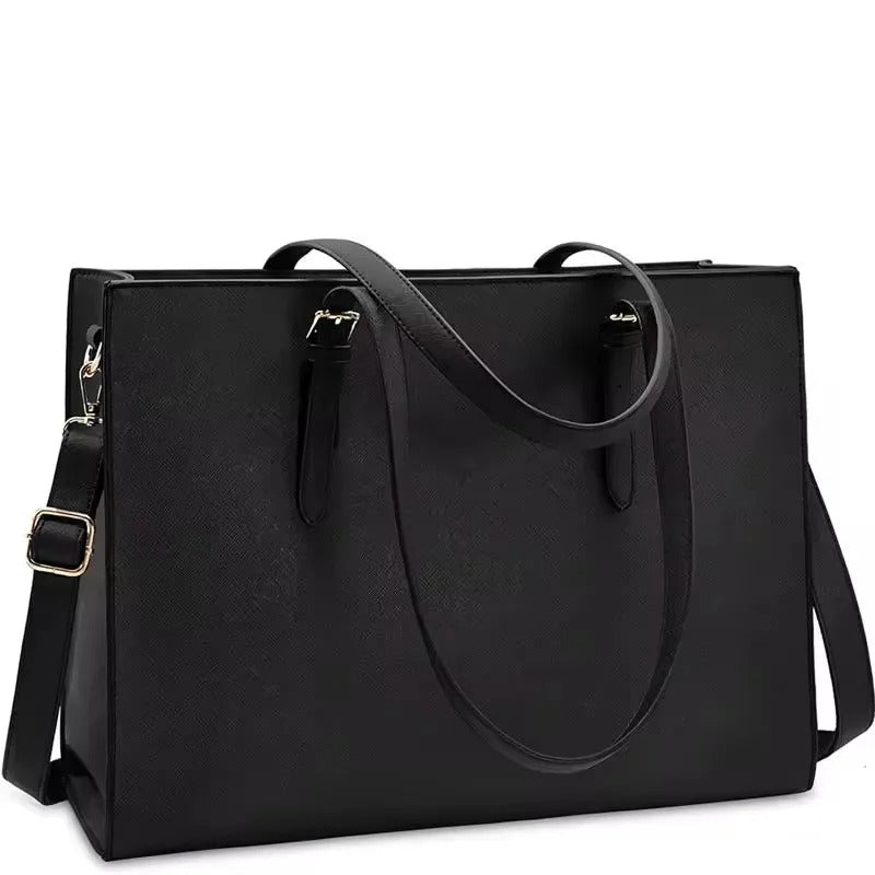 Waterproof PU leather laptop bag for women
