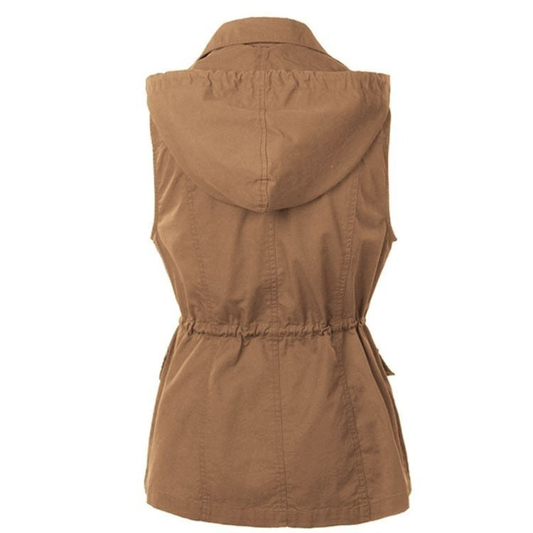Mara - Stylish vest with drawstring at the waist for women