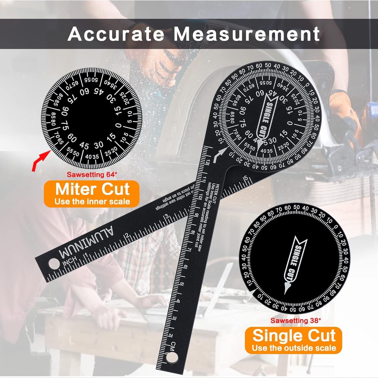 Miter Saw Angle Gauge - Precise Measurement for Carpentry Work